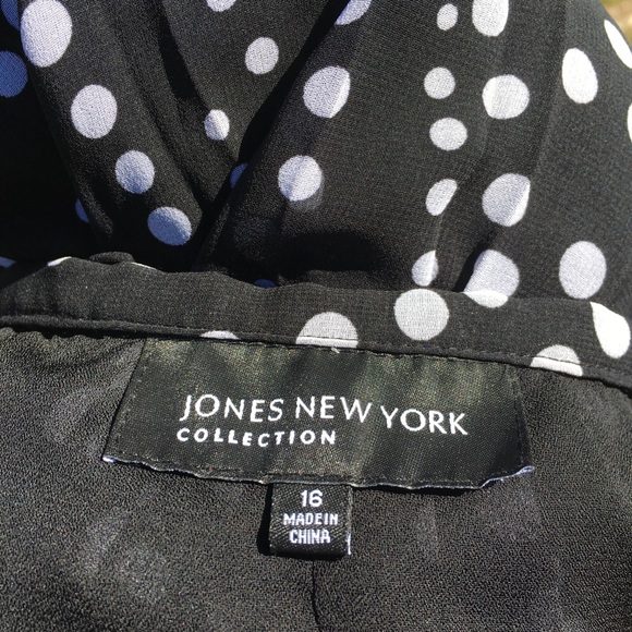 📦 Jones New York Pleated Chiffon Polka Dot Skirt - Picture 4 of 7